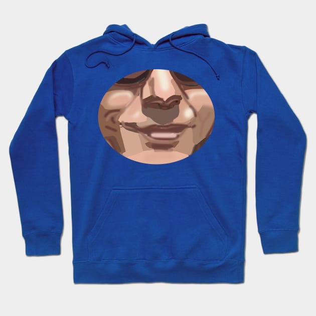 Face of a Male Hoodie by ellenhenryart